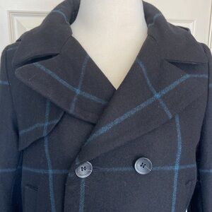 Comptoir Des Cotonniers NAUTICAL WOOL double breasted Pea Coat size 38